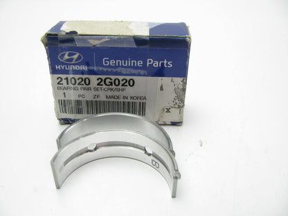 NEW GENUINE Engine Crankshaft Main Bearing PAIR OEM For Hyundai 210202G020