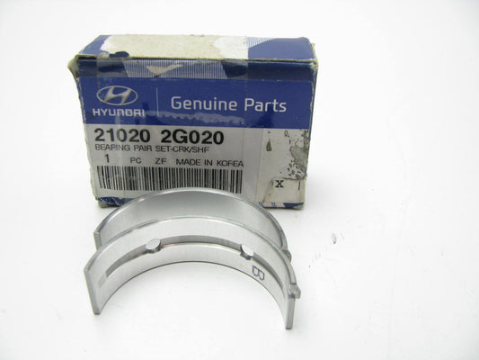 NEW GENUINE Engine Crankshaft Main Bearing PAIR OEM For Hyundai 210202G020