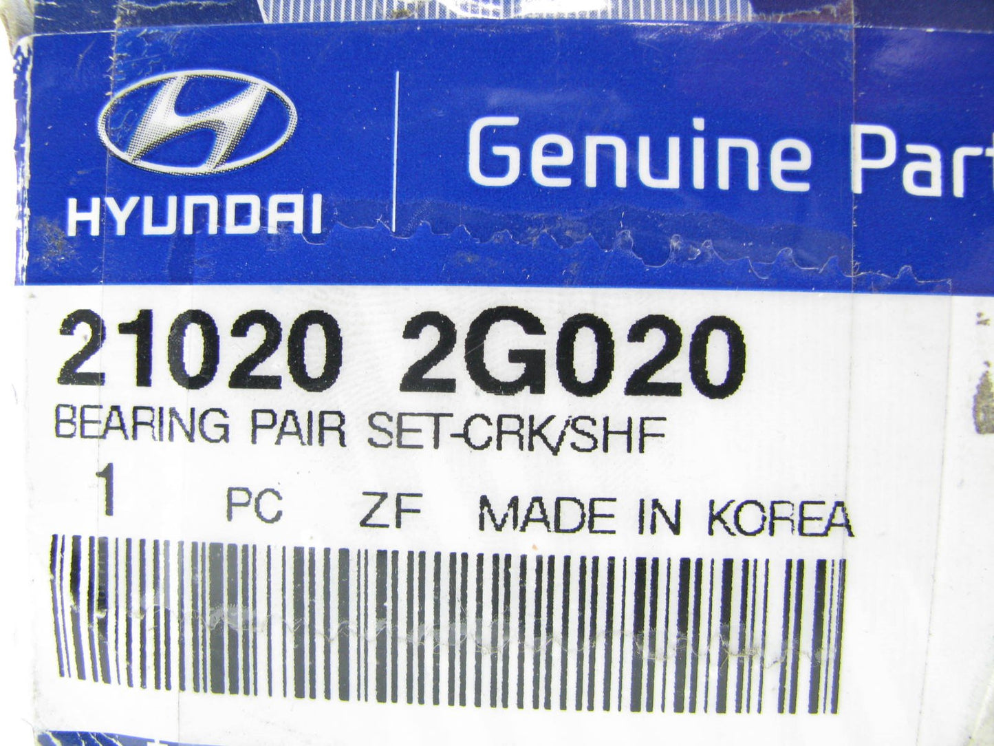 NEW GENUINE Engine Crankshaft Main Bearing PAIR OEM For Hyundai 210202G020