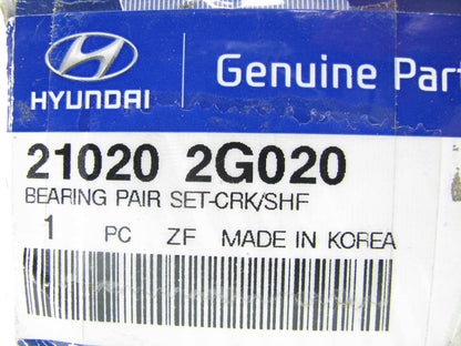 NEW GENUINE Engine Crankshaft Main Bearing PAIR OEM For Hyundai 210202G020