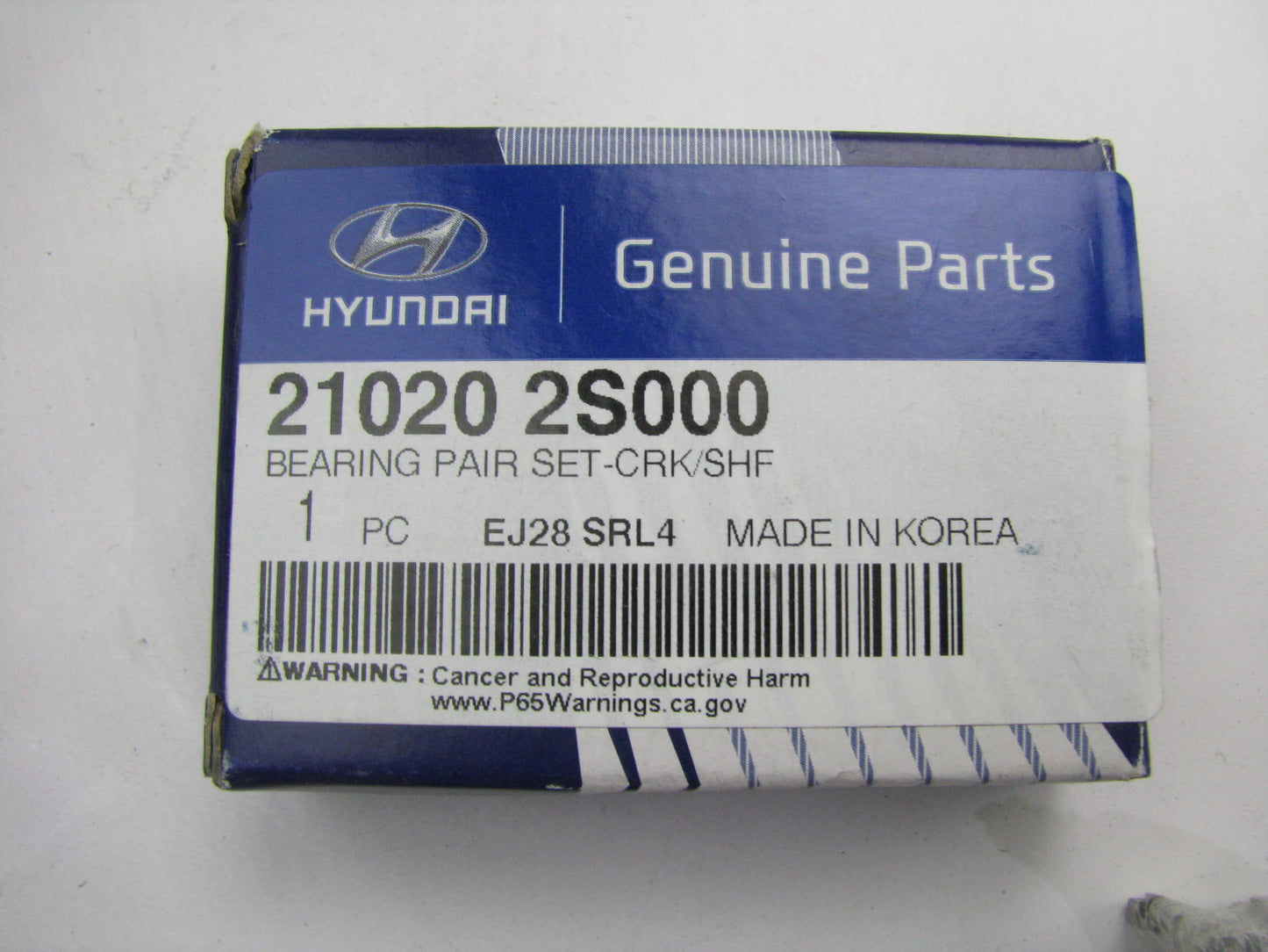 NEW GENUINE 210202S000 Main Bearing STD OEM For 2020-2021 Sonata 2.5L