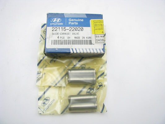 NEW - OEM 2211522020 Engine Exhaust Valve Guide For 2000-2002 Accent 1.5L 4/Pack