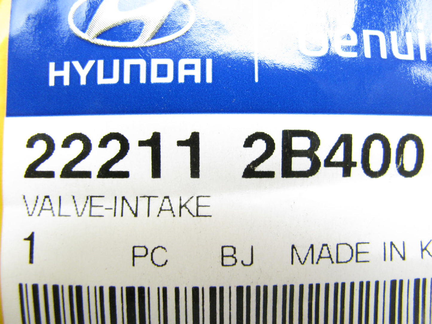 (8) NEW - OEM 222112B400 Engine Intake Valve For 2012-2013 Hyundai 1.6L-L4