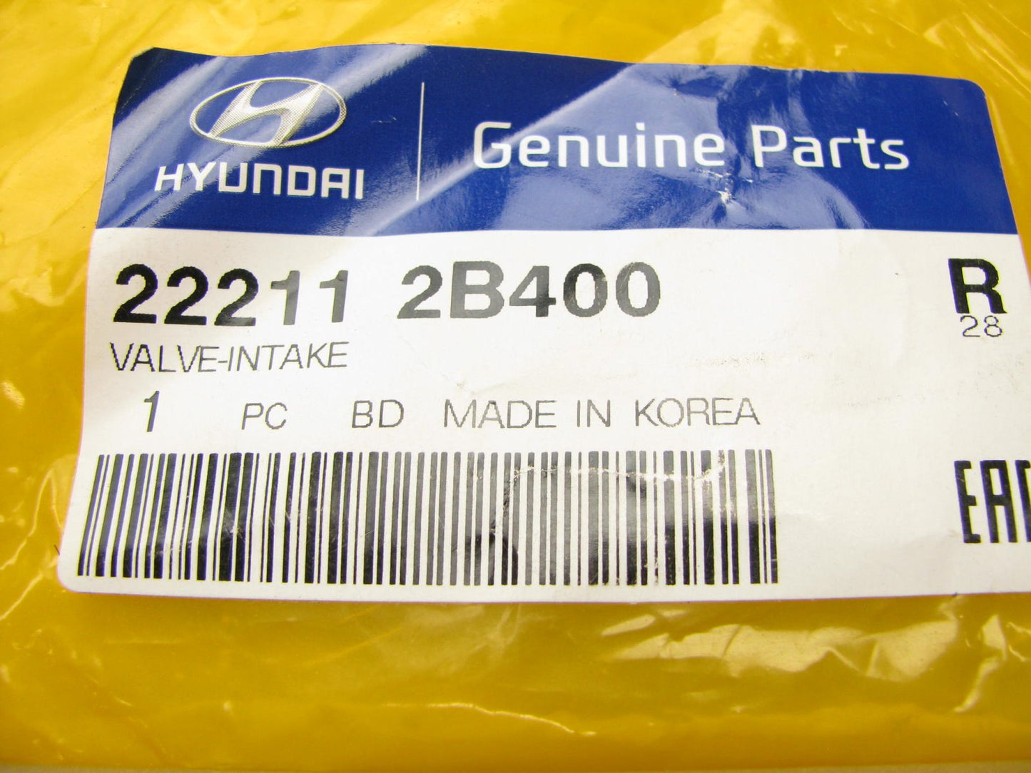 (1) NEW GENUINE Engine Intake Valve OEM For Hyundai 222112B400
