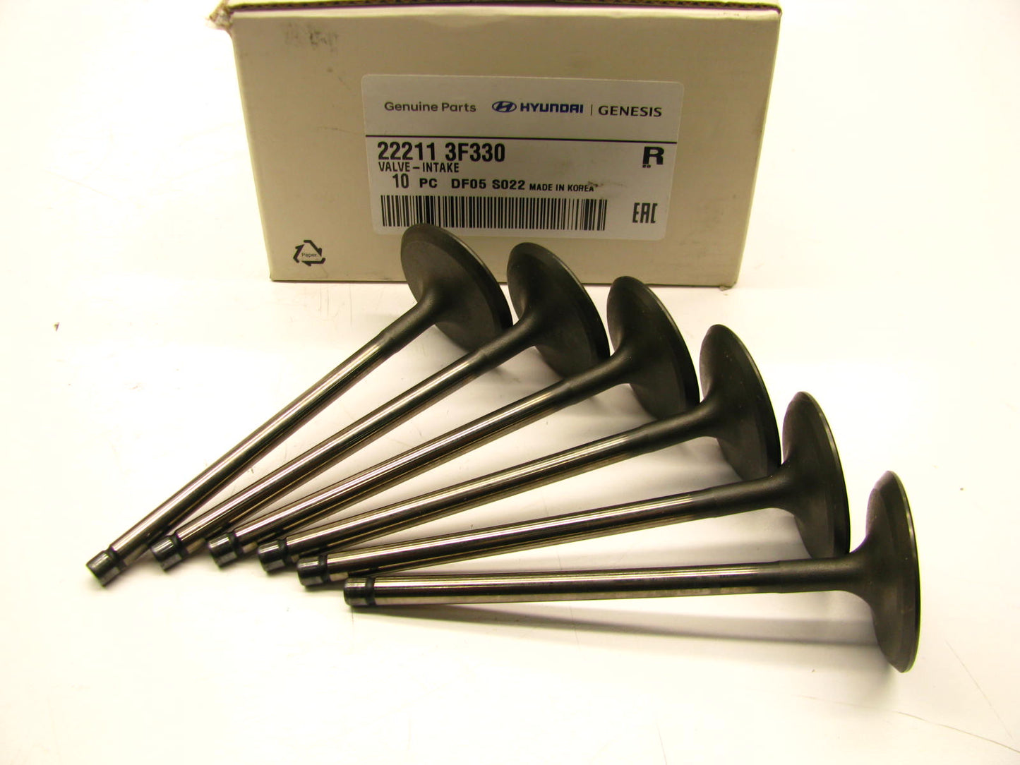 (6) NEW GENUINE Engine Intake Valves OEM For 2010-2015 Hyundai 4.6L 5.0L