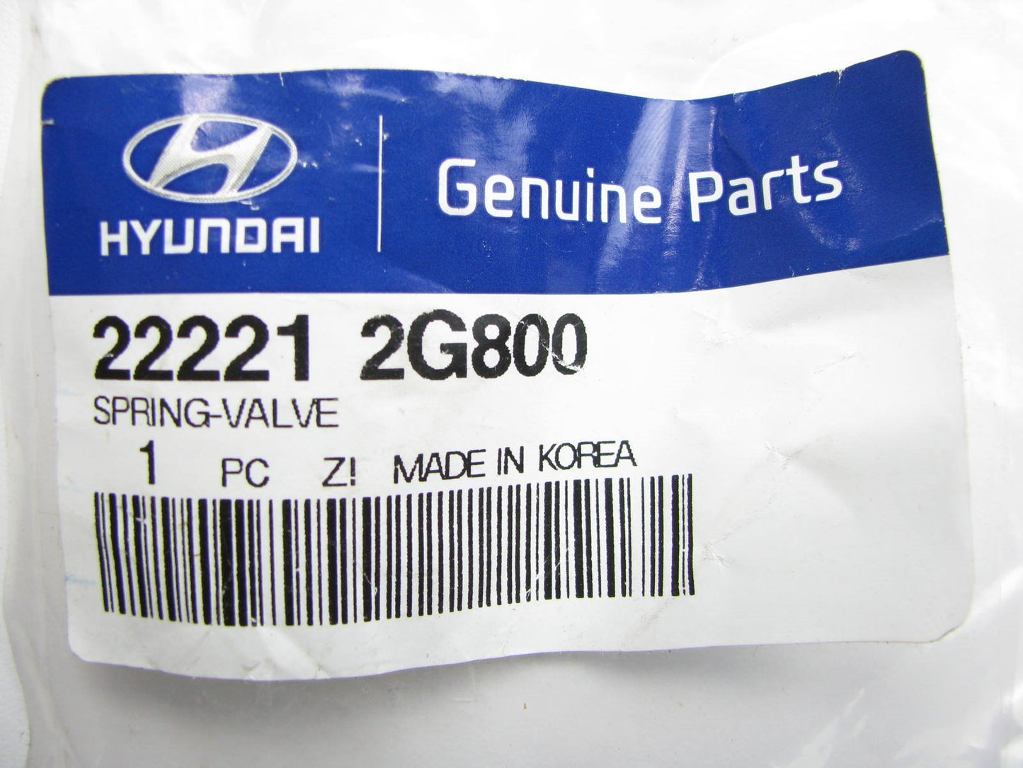 (1) NEW Genuine Valve Spring - OEM For 10-13 Sonata Hybrid Only 2.4L  222212G800