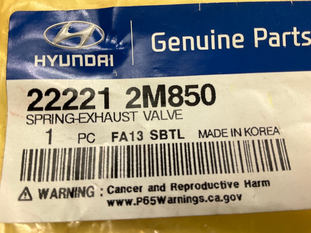 NEW Exhaust Valve Spring OEM For Hyundai 1.6L NON-HYBRID 222212M850