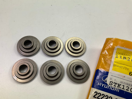 (6) NEW Valve Spring Retainers OEM For Hyundai 2222225000