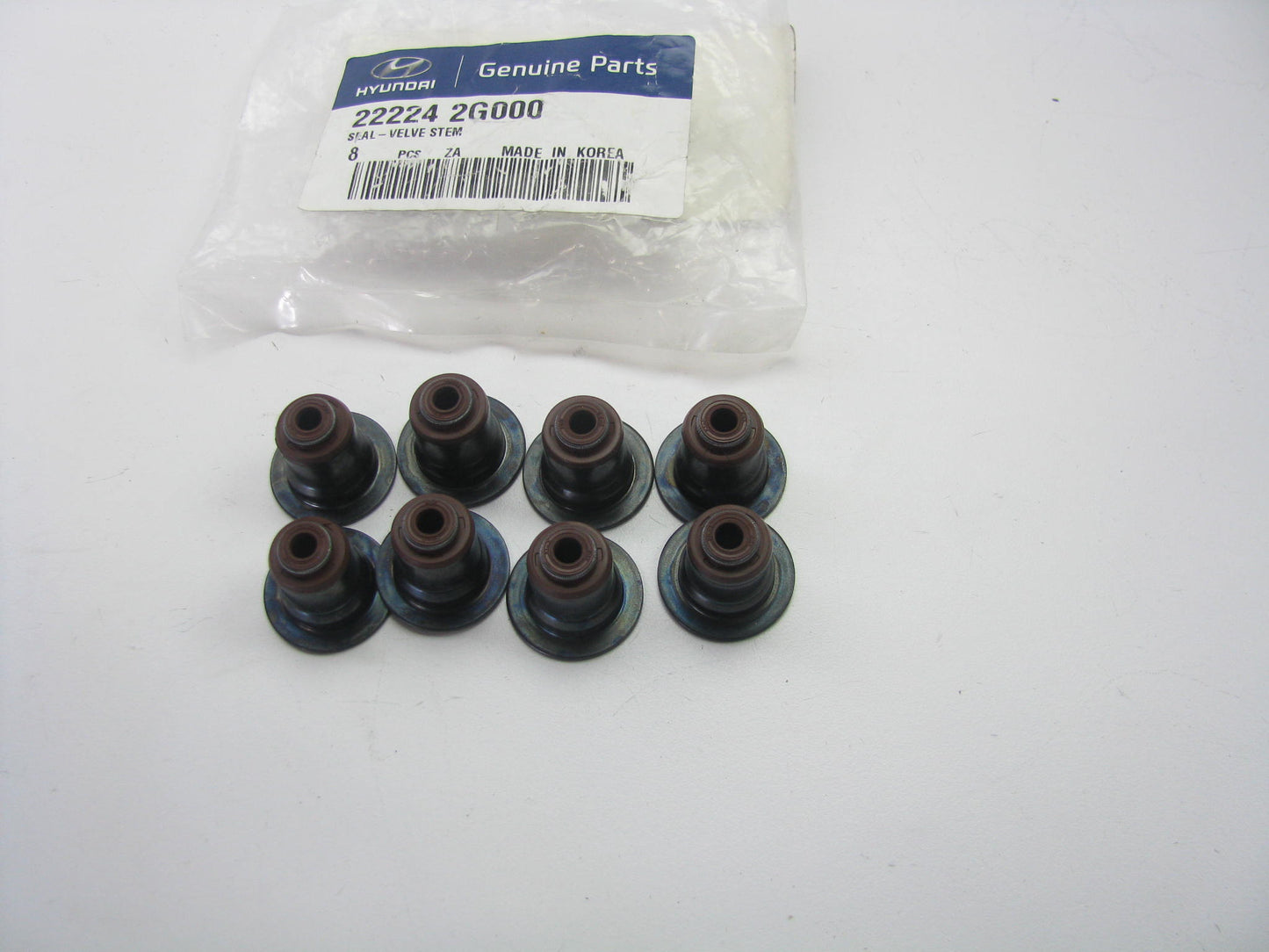 (8) NEW - OEM 222242G000 Engine Valve Stem Oil Seals For Hyundai