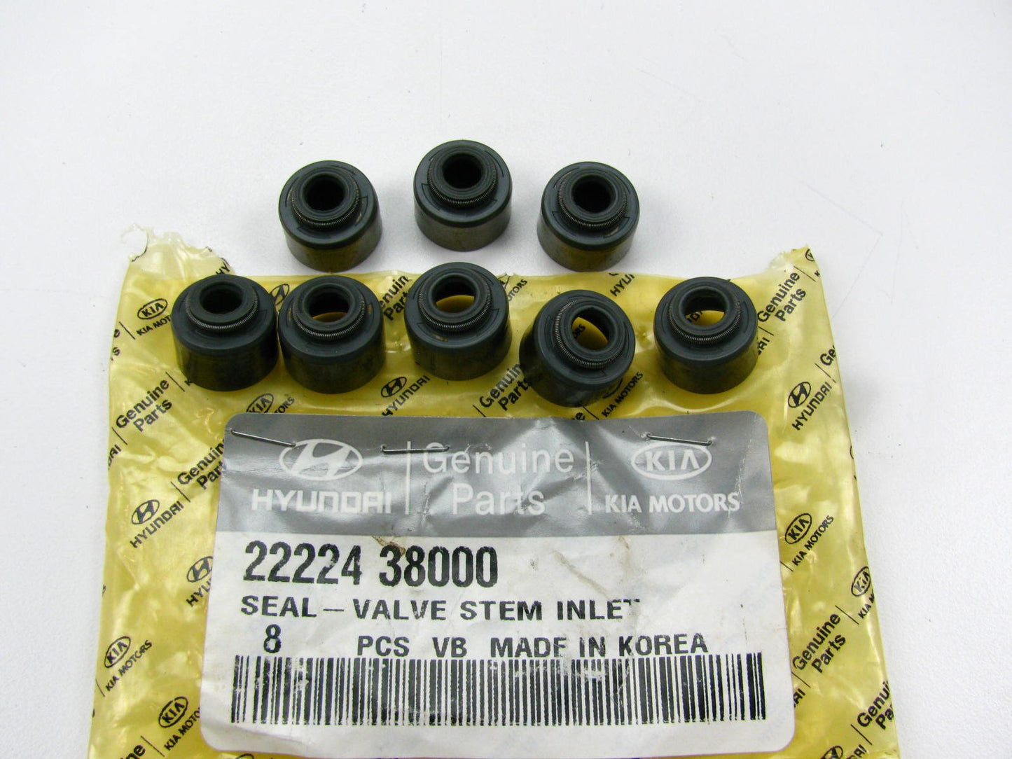 (8 PCS) New Engine Intake Valve Stem Oil Seals Set OEM For Hyundai 2222438000