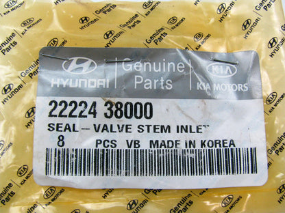(8 PCS) New Engine Intake Valve Stem Oil Seals Set OEM For Hyundai 2222438000