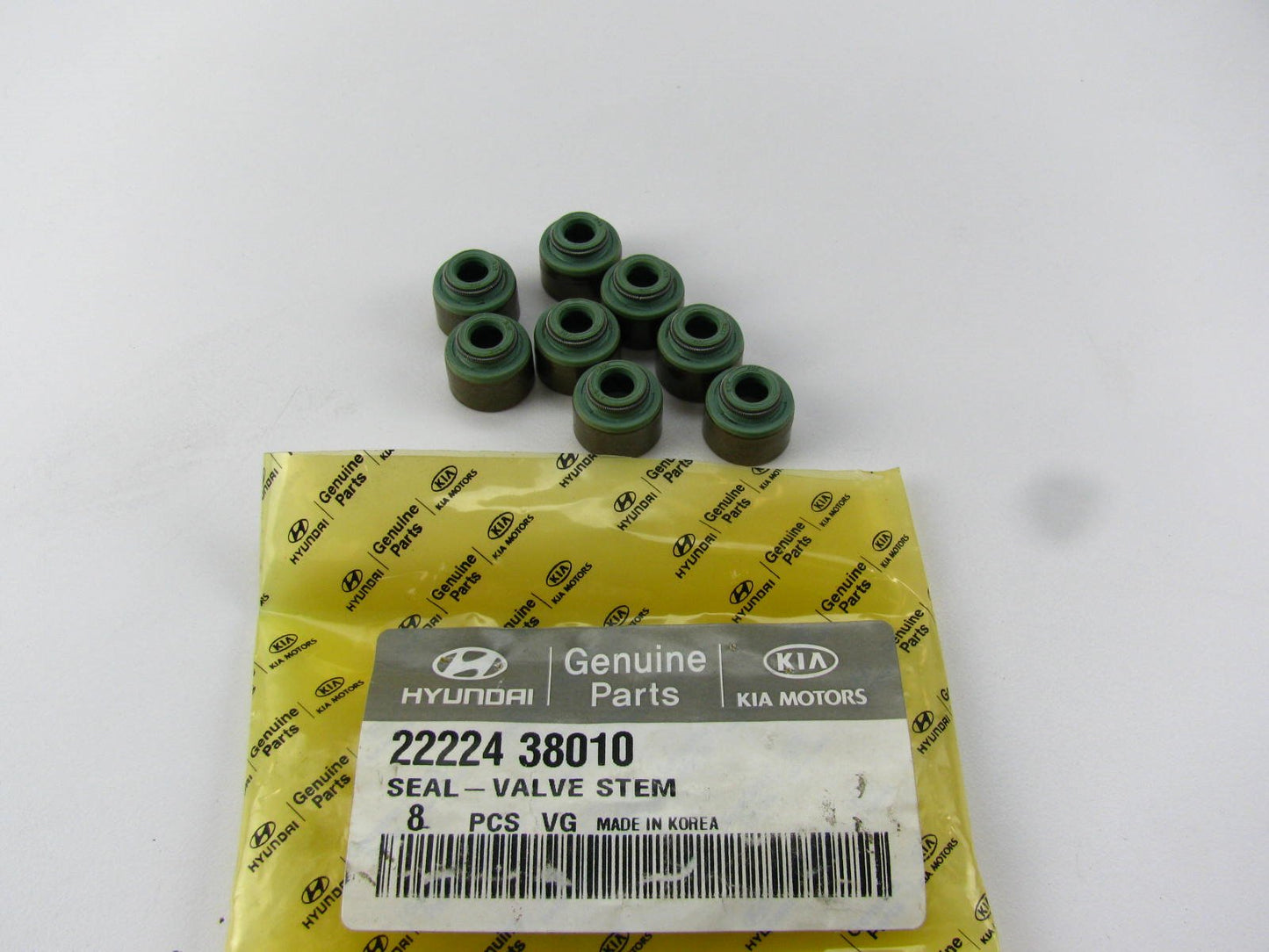 8 PCS - Engine Valve Stem Oil Seals OEM For Hyundai 2222438010