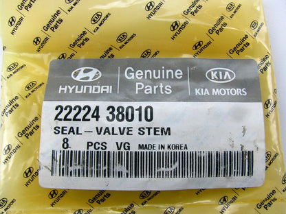 8 PCS - Engine Valve Stem Oil Seals OEM For Hyundai 2222438010