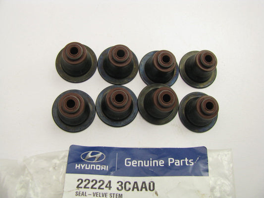(8) NEW GENUINE Engine Valve Stem Oil Seals OEM For Hyundai 222243CAA0