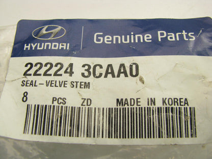 (8) NEW GENUINE Engine Valve Stem Oil Seals OEM For Hyundai 222243CAA0