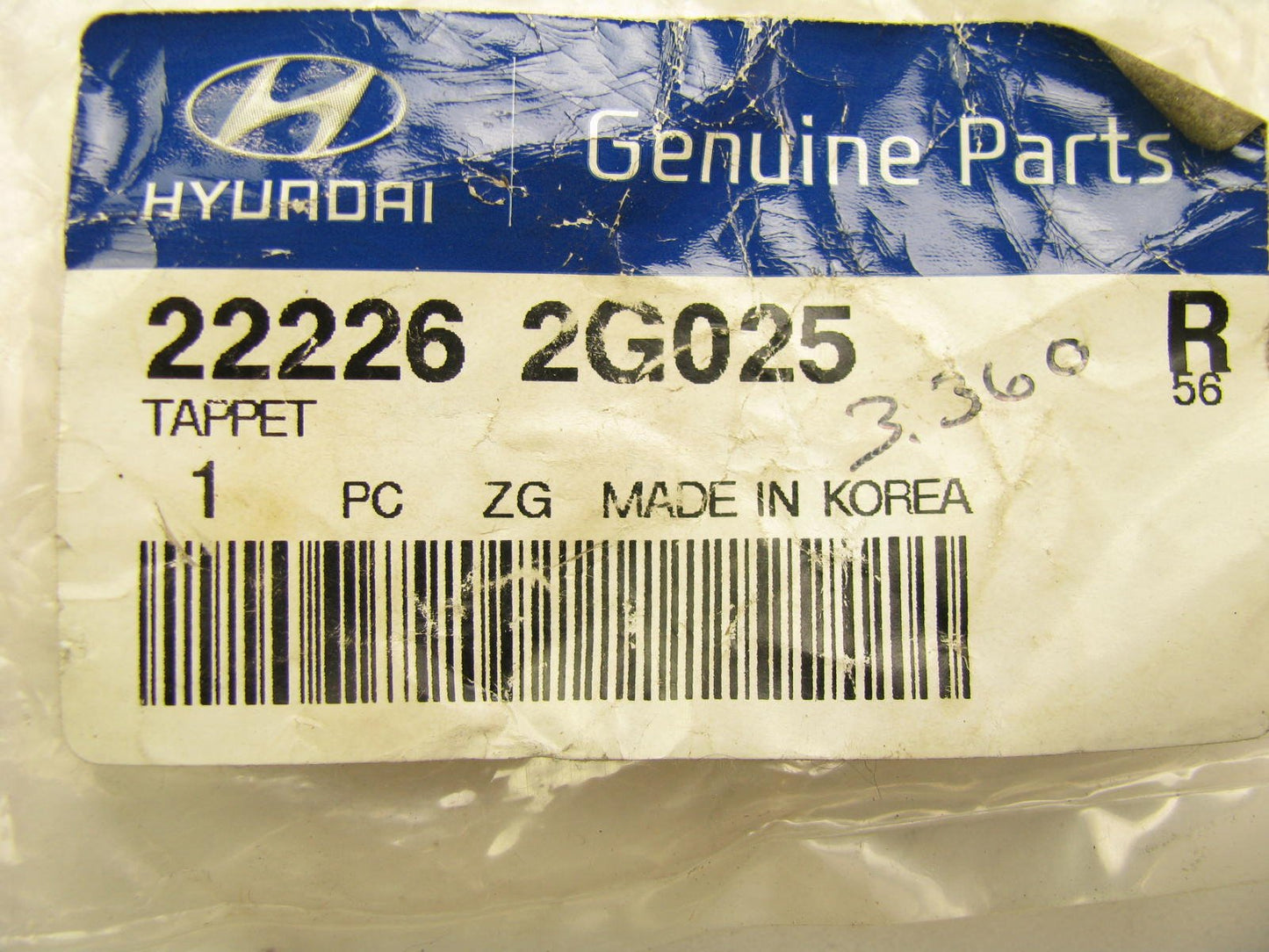 NEW OEM Genuine Engine Camshaft Follower Valve Lifter Tappet 3.360mm For Hyundai