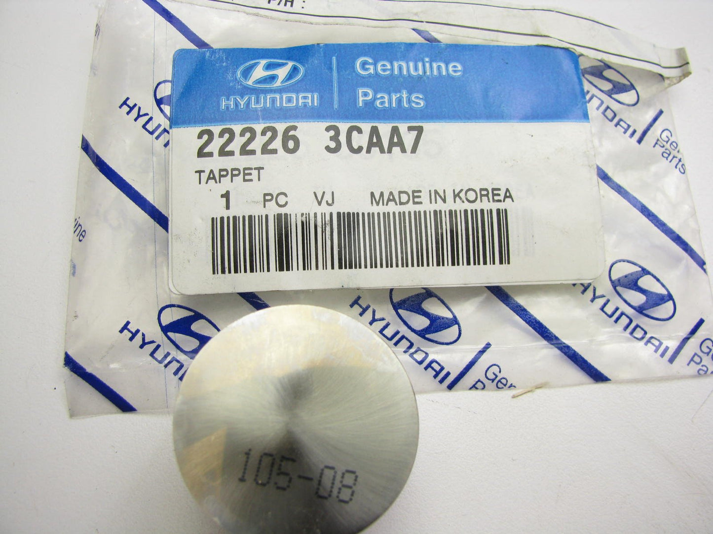 NEW - OEM 222263CAA7 Camshaft Follower Valve Lifter Tappet 3.105mm For Hyundai
