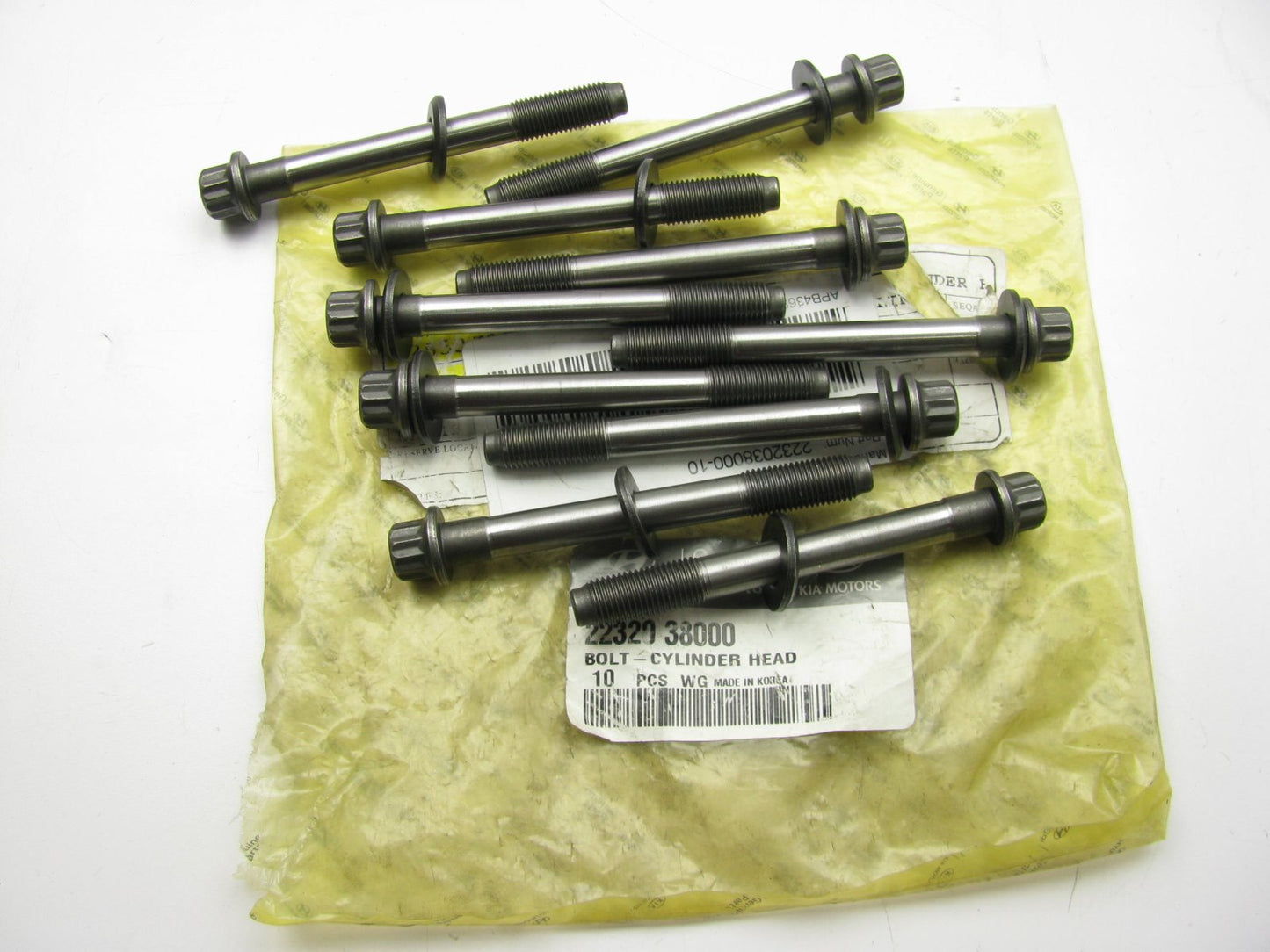 (10) NEW Engine Cylinder Head Bolt Set 2.4L I4 DOHC OEM For Hyundai 2232038000