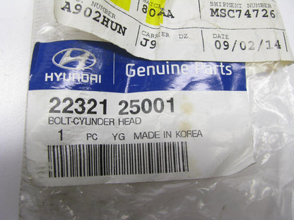 (8) NEW Genuine Engine Cylinder Head Bolts OEM For Hyundai 2232125001