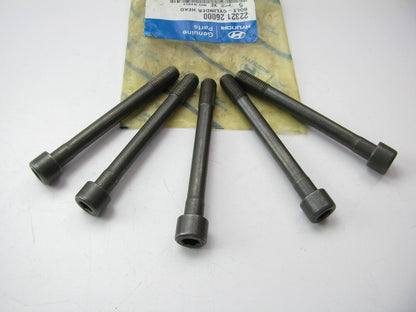 (5 Pcs Pack) New Genuine Engine Cylinder Head Bolts OEM For Hyundai 2232126000