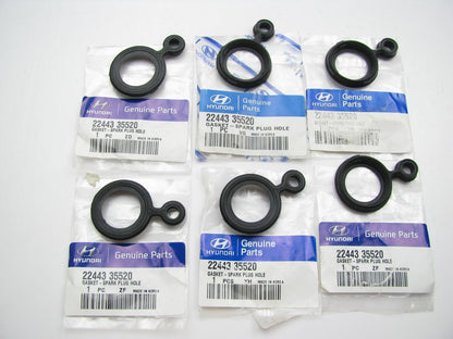 6 PCS - Spark Plug Tube Seals OEM For 2003-2006 Hyundai Santa Fe 3.5L V6