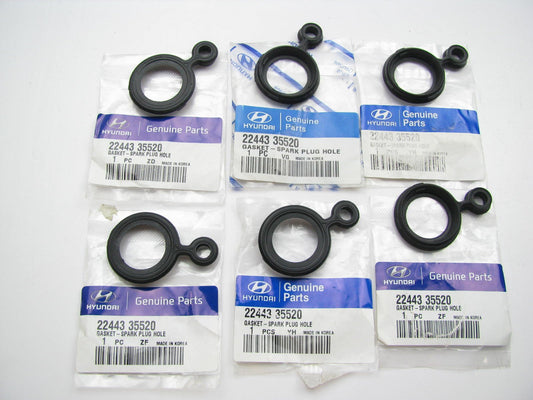 6 PCS - Spark Plug Tube Seals OEM For 2003-2006 Hyundai Santa Fe 3.5L V6