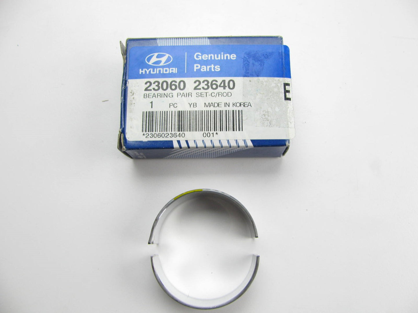 NEW - OEM 2306023640 Engine Connecting Rod Bearing Pair (Yellow) For Hyundai