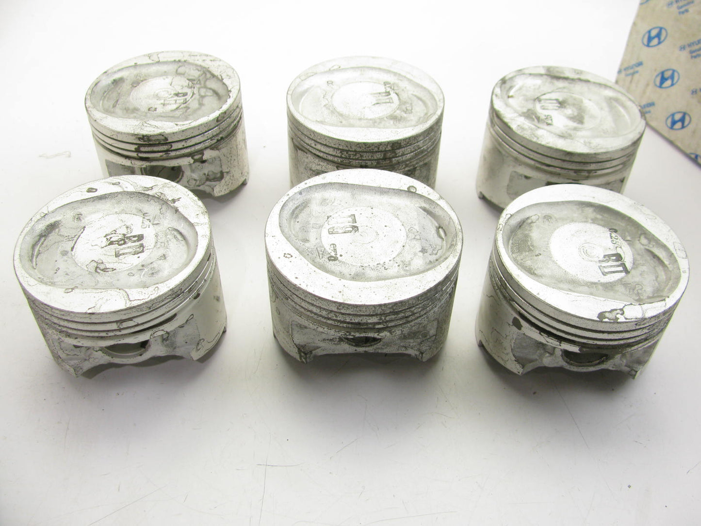 (6) NEW GENUINE 23410-35941 Engine Pistons OEM For 1995-1998 Sonata 3.0L V6
