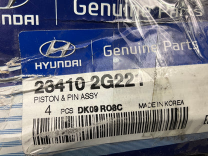 NEW GENUINE Engine Piston Set  STD-C Size OEM For 08-13 Hyundai 2.4L 234102G221