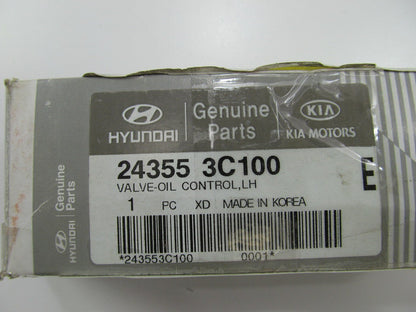 NEW - OEM 243553C100 Left Variable Timing Solenoid For 2006-2012 Hyundai 3.8L-V6