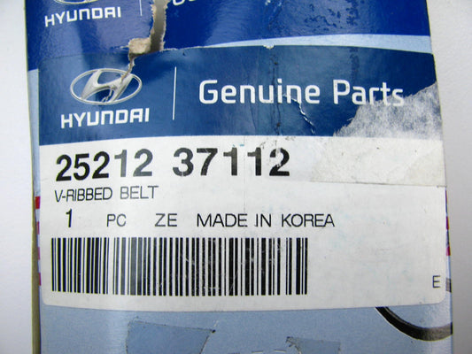 NEW GENUINE Serpentine V-ribbed Belt OEM For Hyundai 2521237112