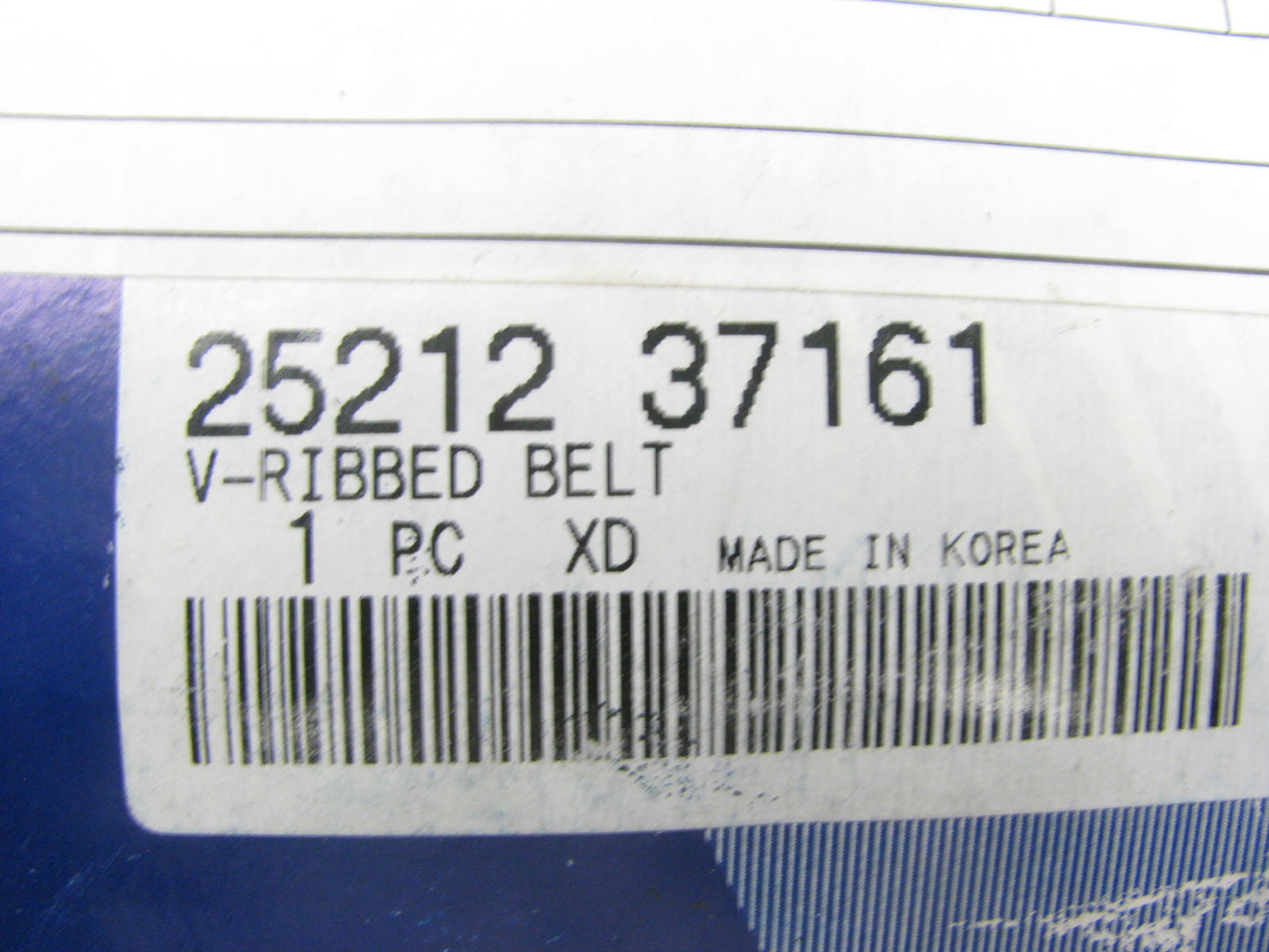 NEW - OEM Genuine For 2001-04 Hyundai 2.7L V6 Serpentine Belt - WITHOUT A/C ONLY