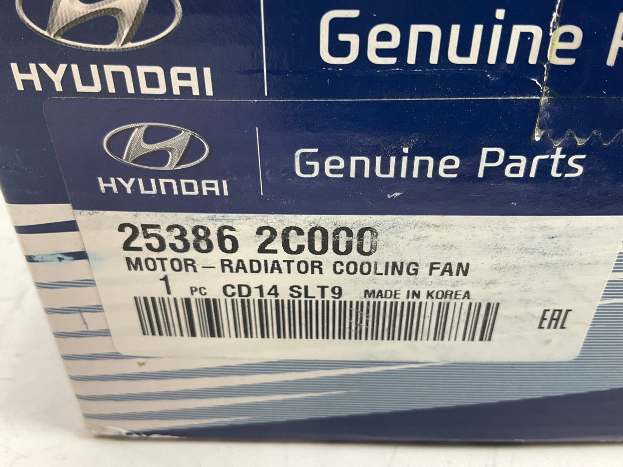 NEW GENUINE Radiator Fan Motor OEM For Hyundai 253862C000