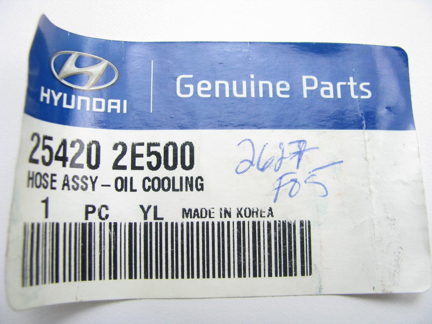 NEW - OEM 254202E500 Oil Cooler Line Hose OEM For 2010-2012 Genesis Coupe AUTO