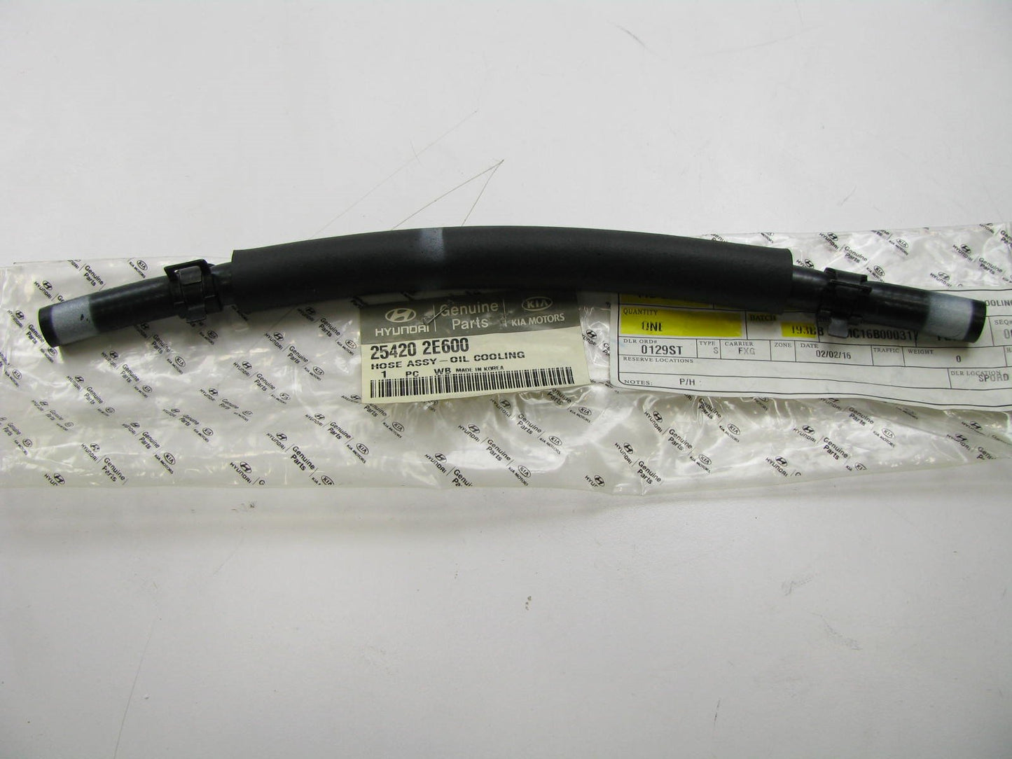 New Genuine OEM Oil Cooler Oil Hose For 05-09 Hyundai Tucson 2.7L 254202E600