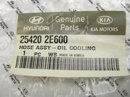 New Genuine OEM Oil Cooler Oil Hose For 05-09 Hyundai Tucson 2.7L 254202E600