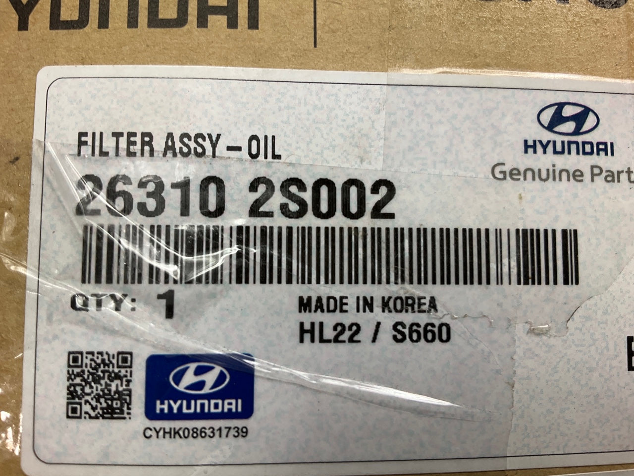 NEW Complete Engine Oil Filter Housing OEM For Hyundai 263102S002