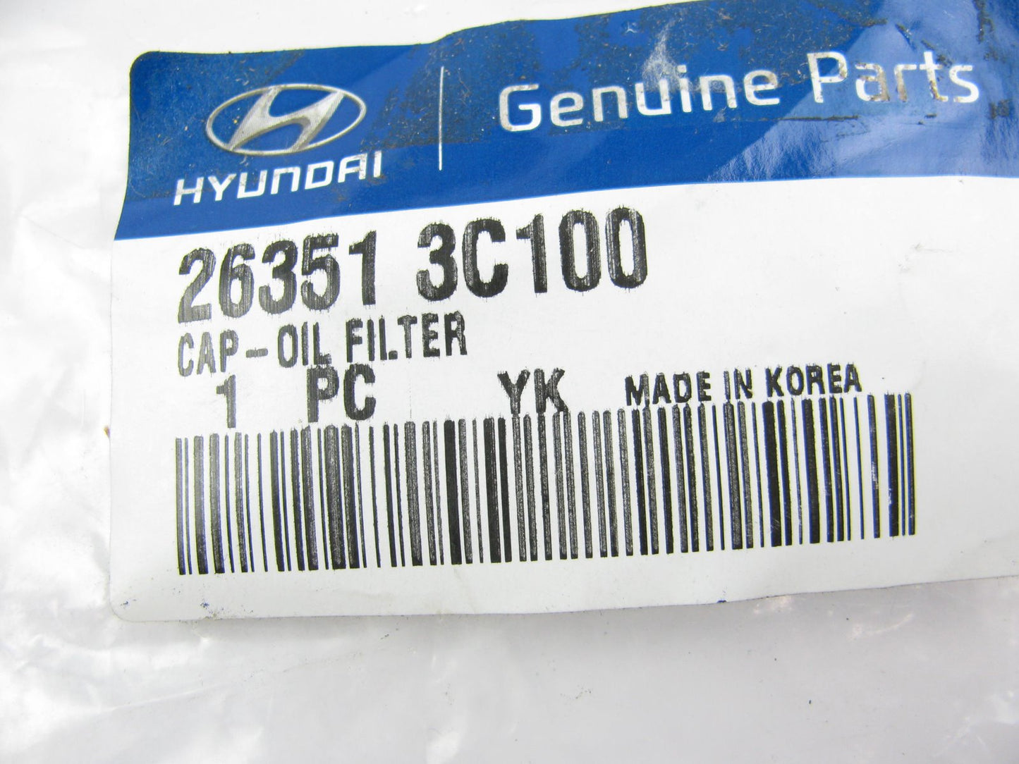 NEW GENUINE Oil Filter Screw Cap Cover OEM For 06-09 Hyundai 3.3 3.8L 263513C100