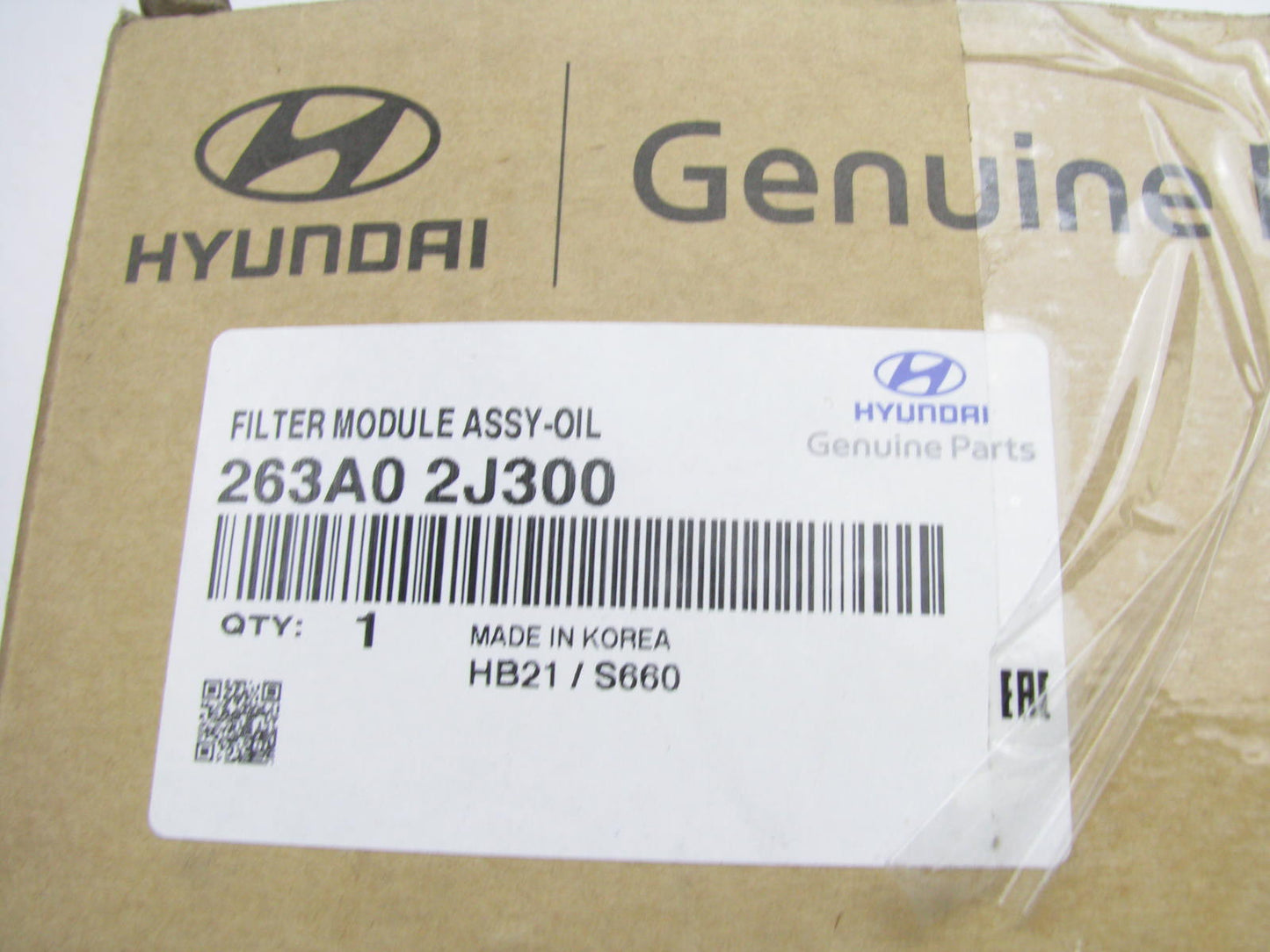MISSING CAP - Engine Oil Filter Housing OEM For 2021-2023 Elantra 2.0 263A02J300