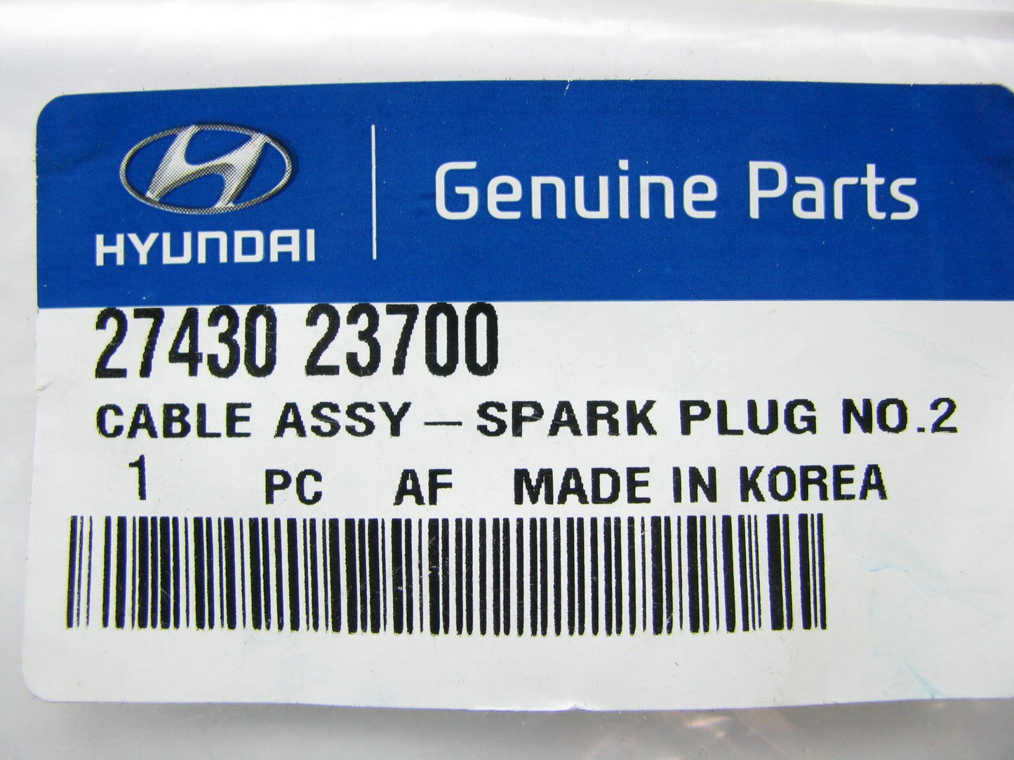 New OEM Single Spark Plug Wire Lead # 2 CYLINDER ONLY For Hyundai 2743023700