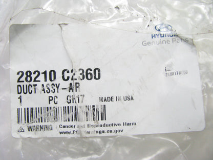 Air Intake Box Air Filter Cleaner Duct OEM For 2015-2017 Sonata 2.4L 28210C2360