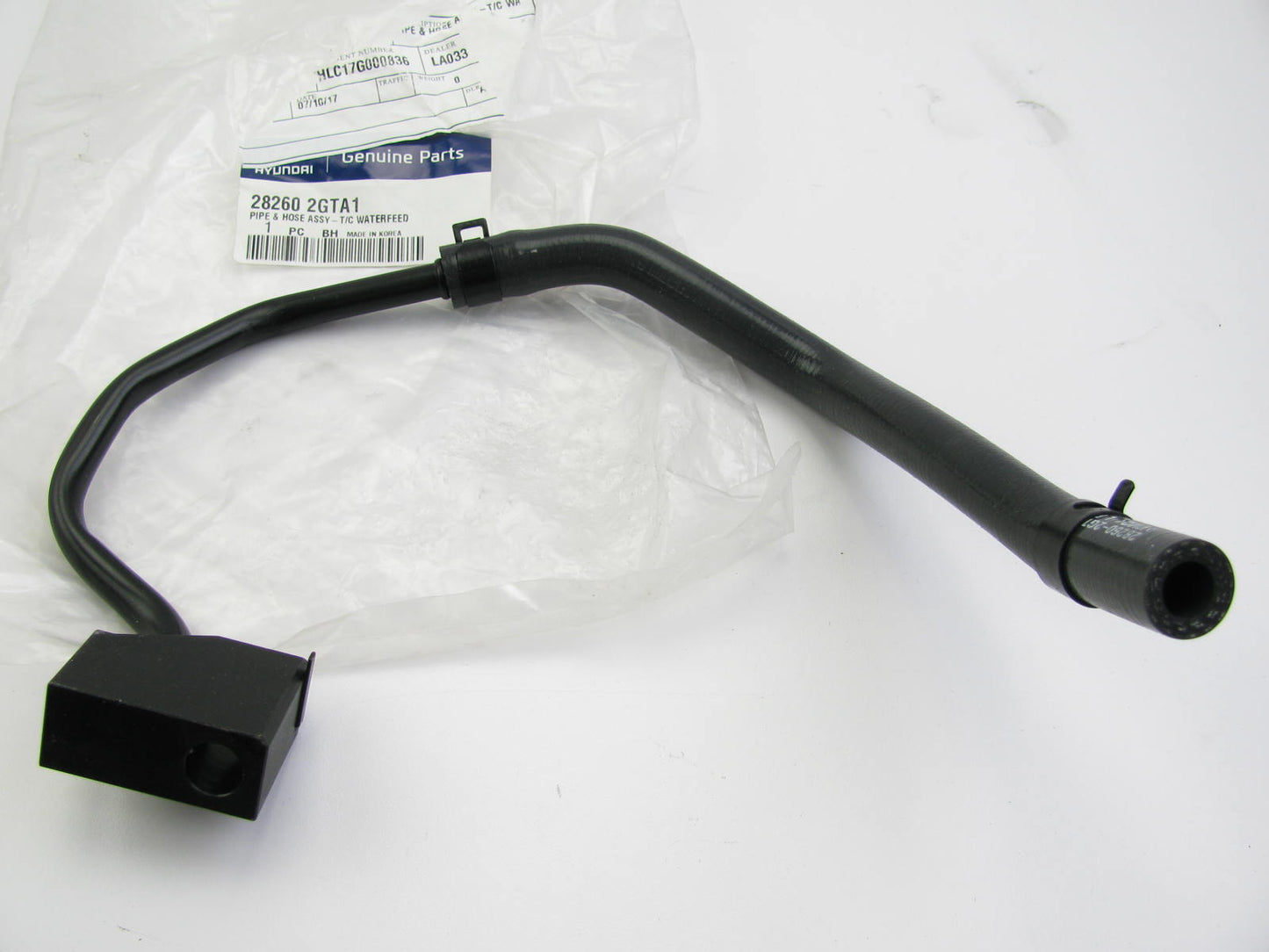NEW Turbocharger Cooling Inlet Pipe 282602GTA1 OEM For Hyundai 2.0L TURBO