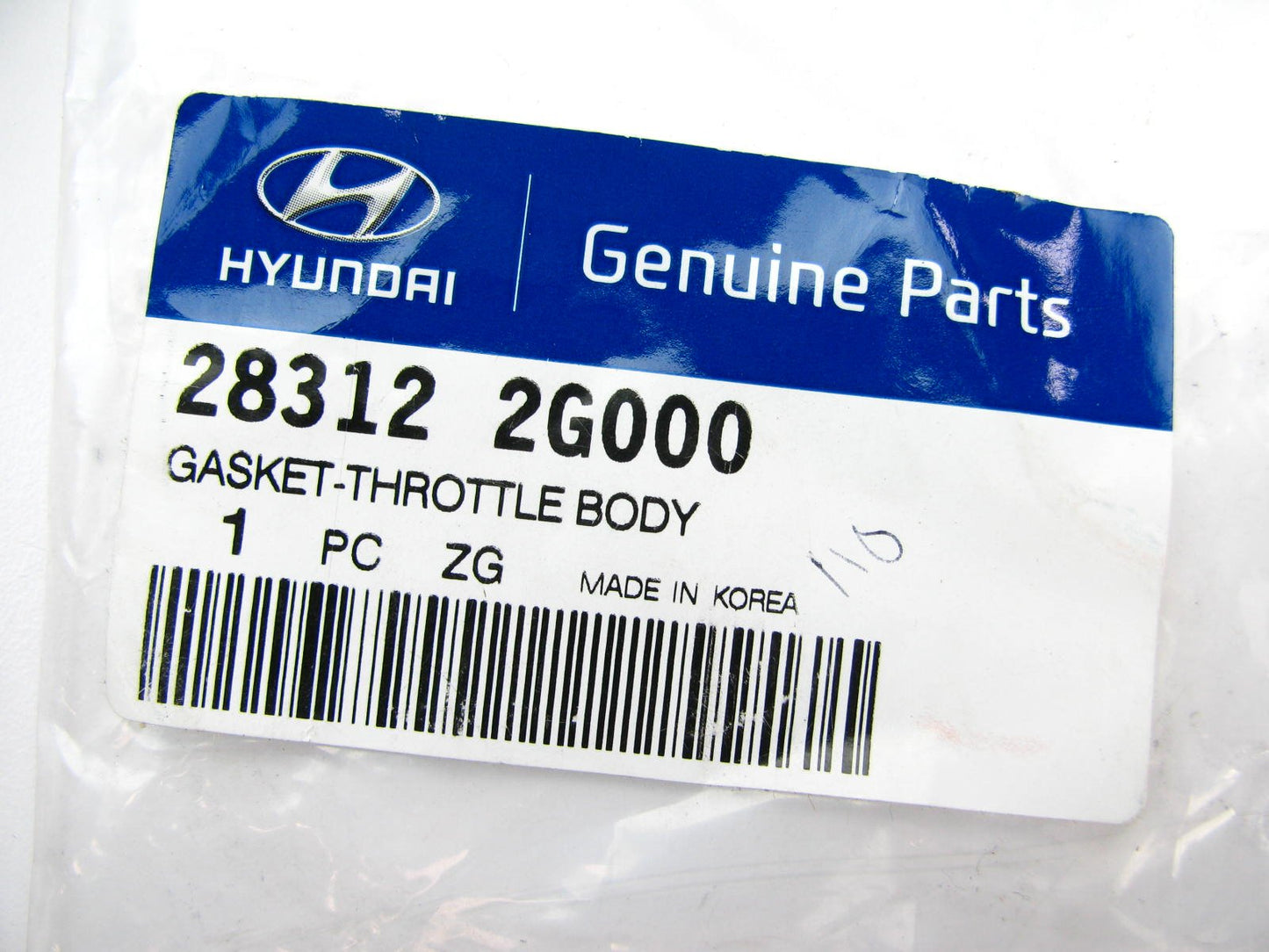 New OEM Throttle Body Gasket 2.4L For 11-13 Tucson, 10-13 Forte 283122G000