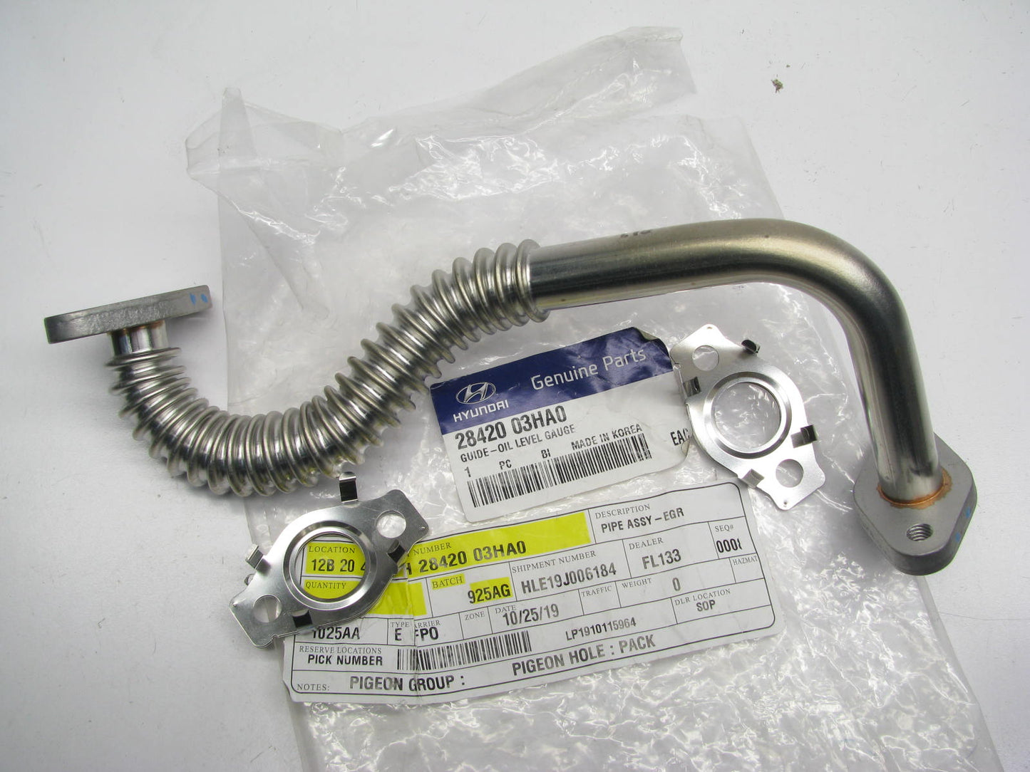 NEW - OEM 2842003HA0 Upper Egr Pipe For 2017-2021 Hyundai 1.6L Hybrid