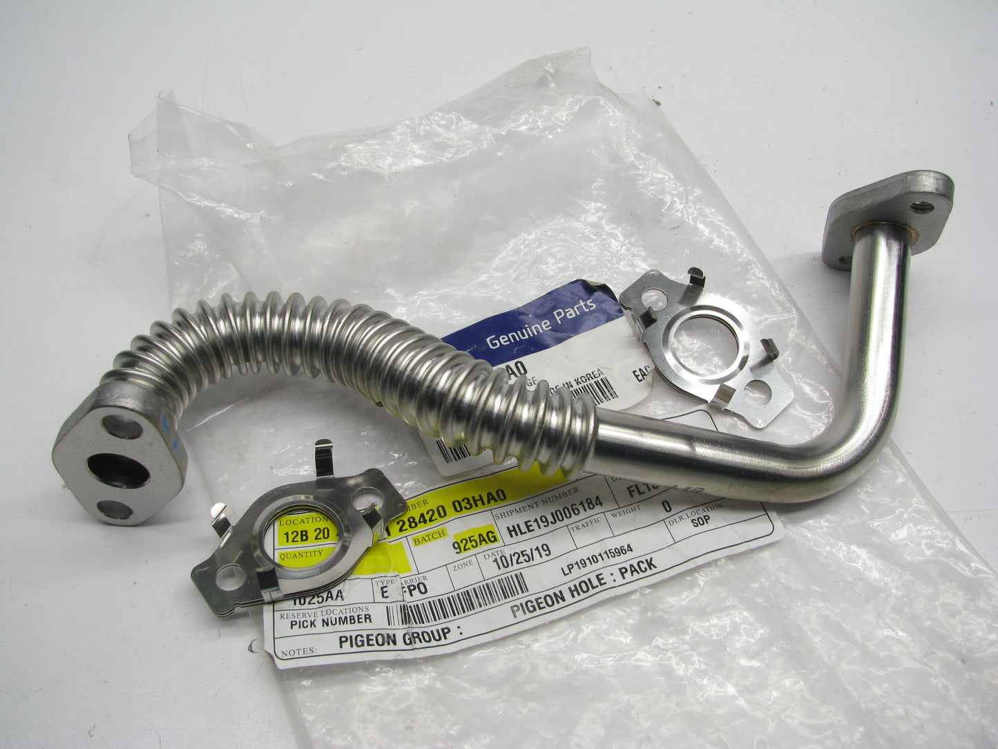 NEW - OEM 2842003HA0 Upper Egr Pipe For 2017-2021 Hyundai 1.6L Hybrid