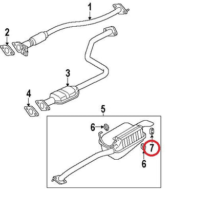 New Rear Exhaust Pipe Muffler Hanger OEM For 2003-2005 Hyundai Accent 2865821000