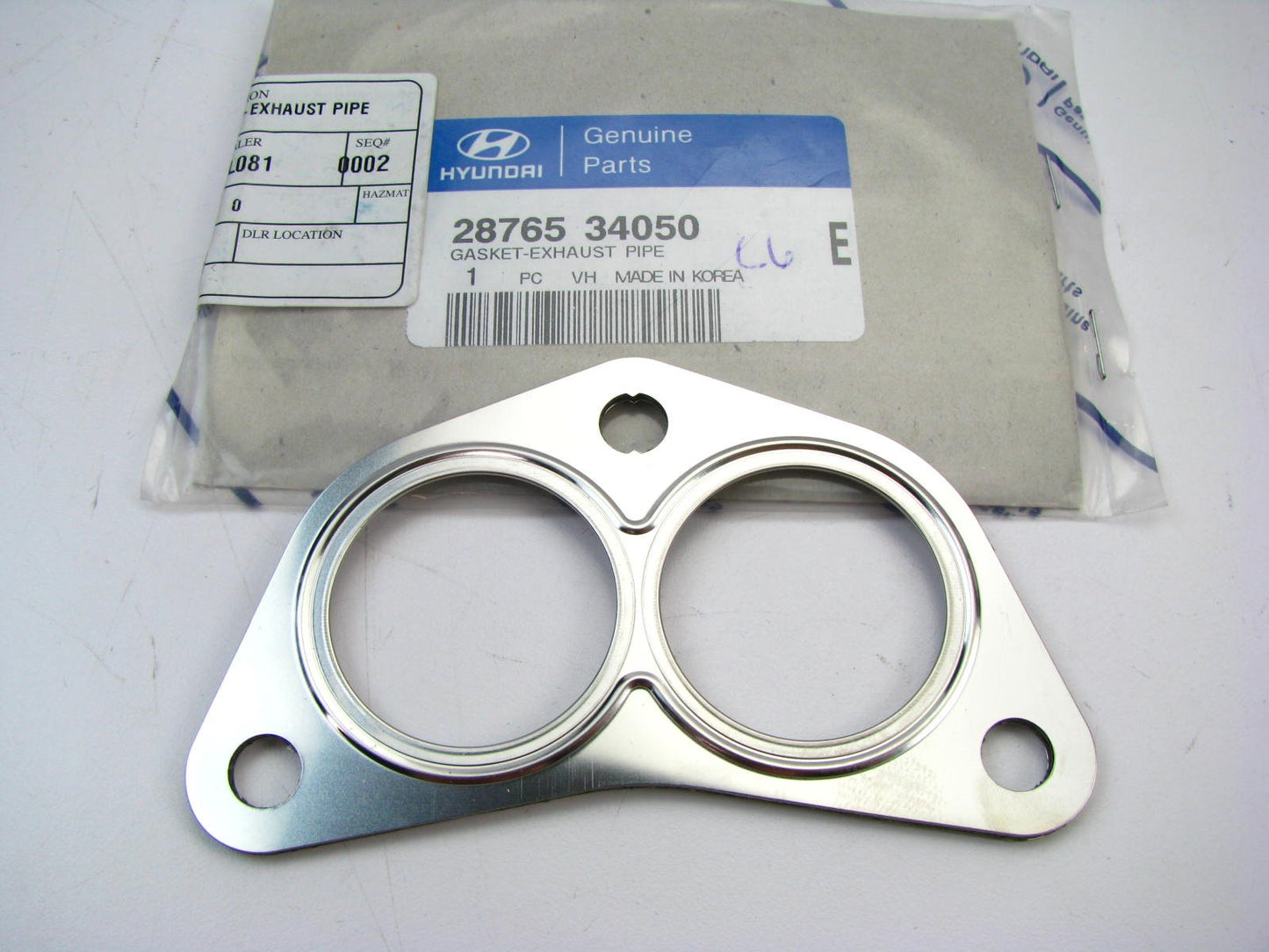 NEW GENUINE OEM Exhaust Pipe Flange Gasket For Hyundai 2876534050