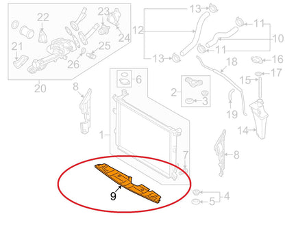 New Lower Radiator Air Guide Cover Panel For 10-14 Genesis 3.8L V6 291353M010