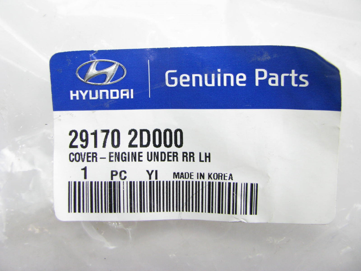 New OEM Left Side Rear Engine Under Cover Panel For Hyundai 291702D000