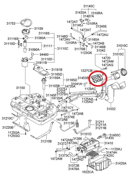 New OEM Emission System Air Filter For 03-05 XG350, 03-05 Optima 314533F000